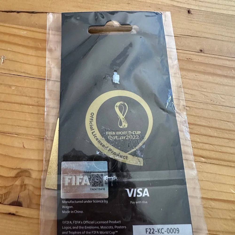 FIFA World Cup Qatar 2022 Official Licensed Trophy Keychain Black Gold